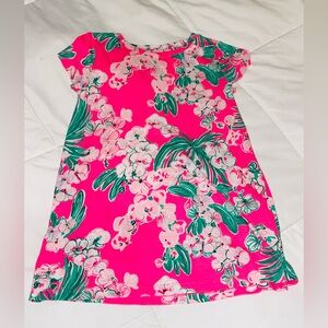 Lilly Pulitzer Pink and Green Floral Kids Dress